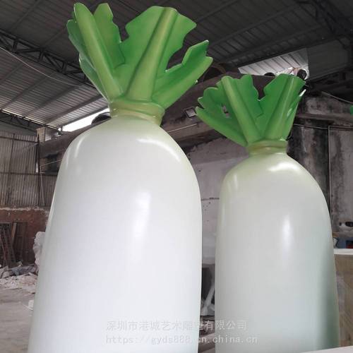 玻璃钢白萝卜雕塑 农业生态种植的田园艺术与仿真蔬菜摆件